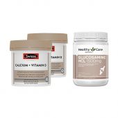 【包邮】【超值1+2组合】Swisse钙150粒*2+Healthy Care维骨力1500mg 400粒*1 