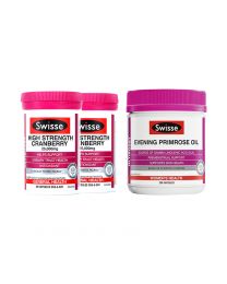 【限时特惠】【包邮】【超值组合】swisse 月见草油200粒+swisse 蔓越莓30粒 *2