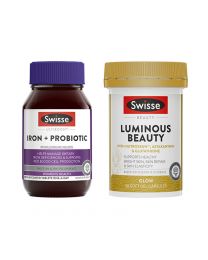 【限时特惠】【2件装】【包邮】Swisse御光丸 30粒+Swisse 铁+益生菌红润瓶 30粒